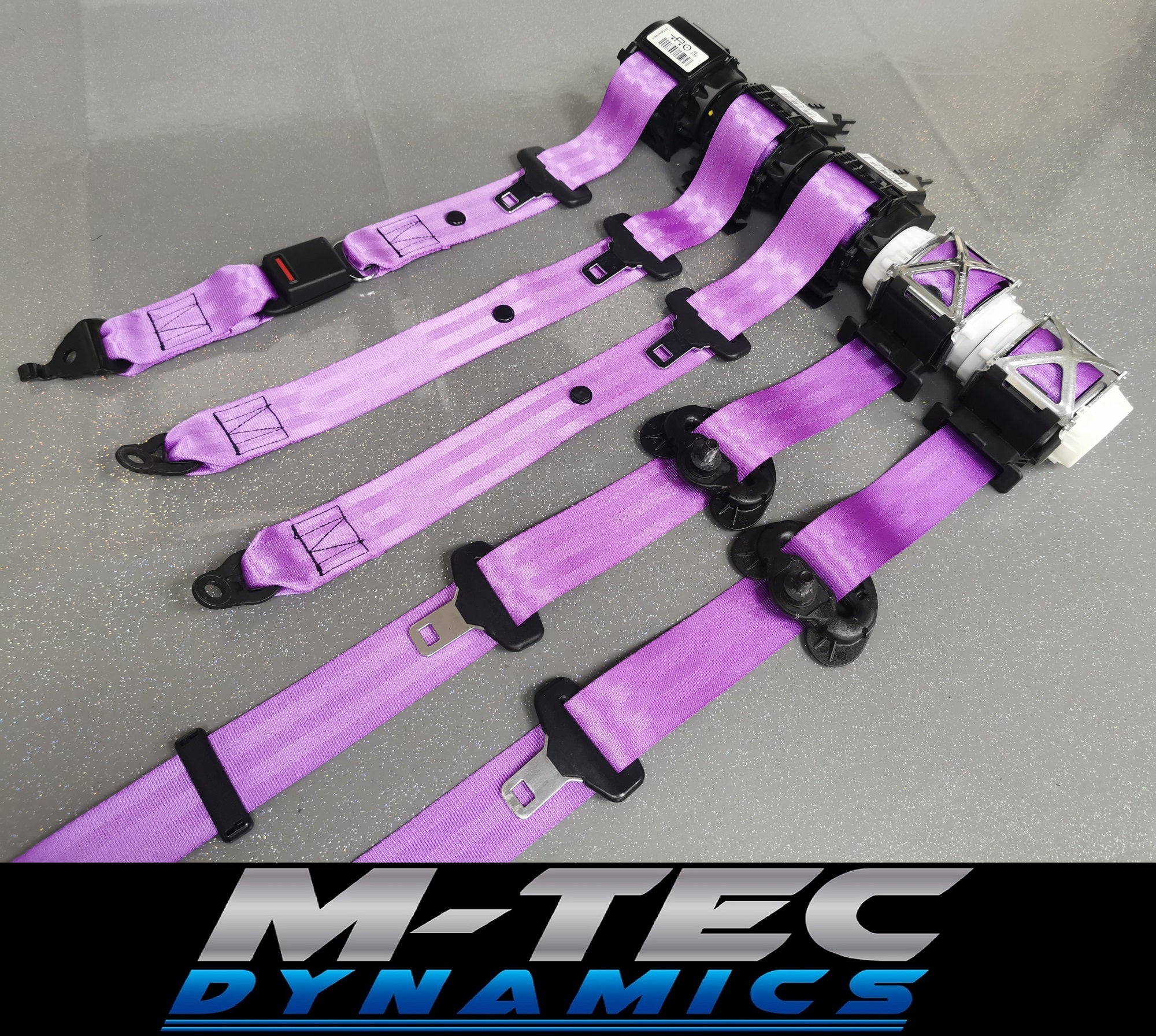 BMW 3-SERIES F30 / F80 M3 SALOON PURPLE VIOLET FRONT & REAR SEAT BELT SET